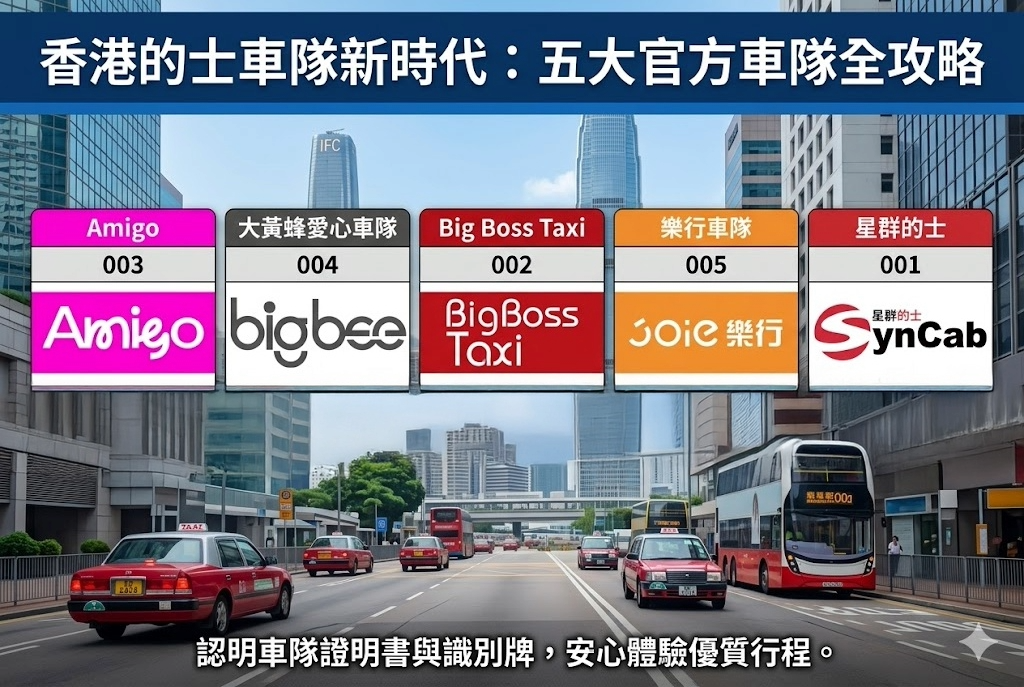 香港的士車隊新時代：如何識別車隊的士、收費模式及網約方法